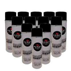 Premium Bond Spray Adhesive 12 x 500ml aerosol cans, high temperature contact adhesive for foam, upholstery and headlining